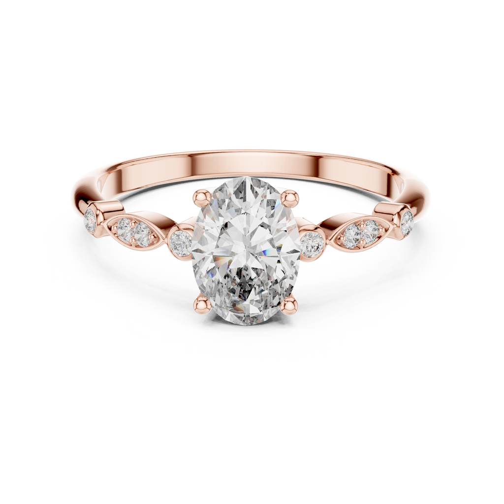 Romantic Oval Cut Engagement Ring