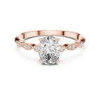 Romantic Oval Cut Engagement Ring