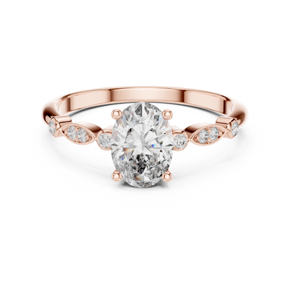 Romantic Oval Cut Engagement Ring