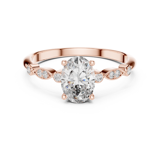 Romantic Oval Cut Engagement Ring