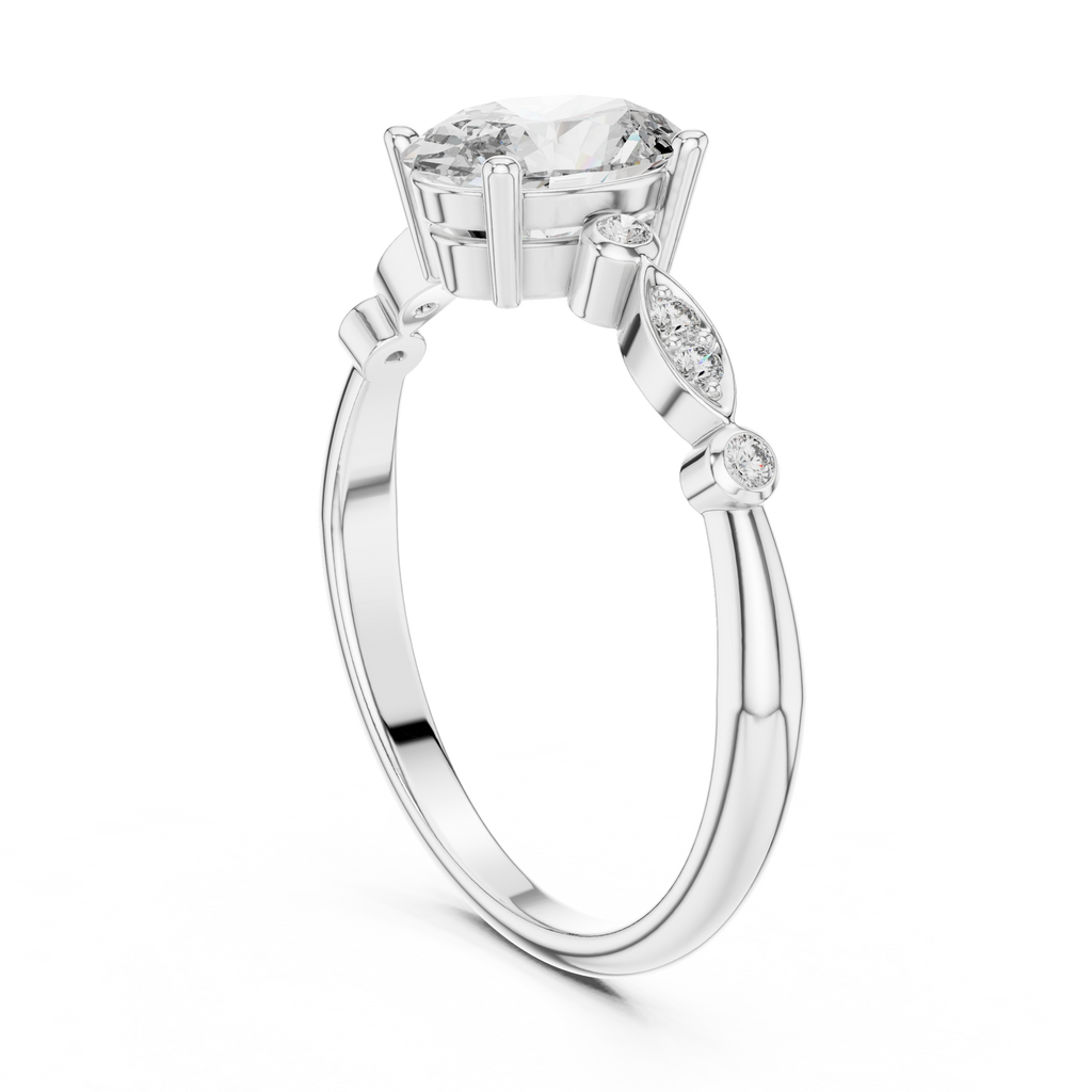 Romantic Oval Cut Engagement Ring