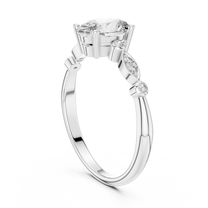 Romantic Oval Cut Engagement Ring