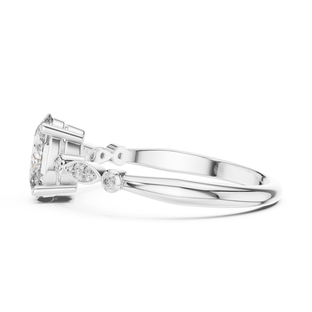 Romantic Oval Cut Engagement Ring