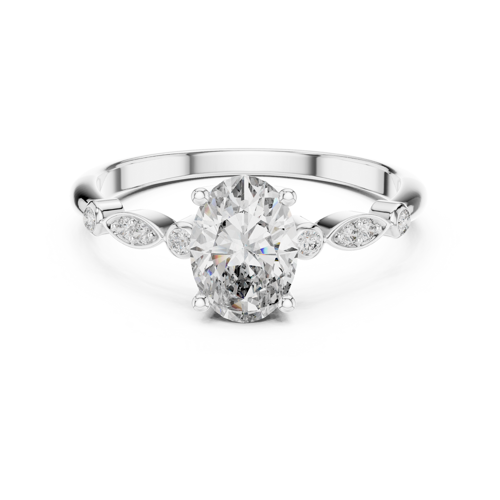Romantic Oval Cut Engagement Ring