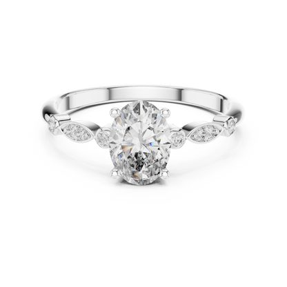 Romantic Oval Cut Engagement Ring