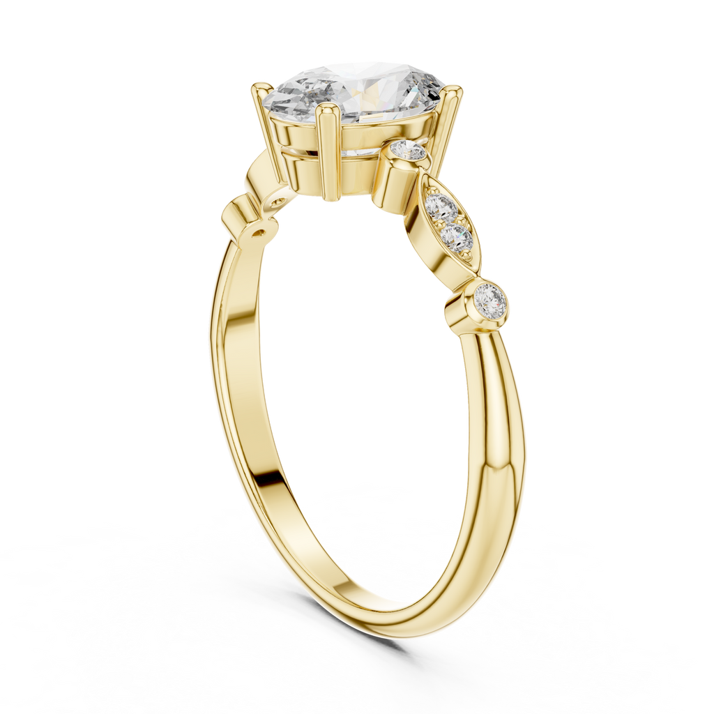 Romantic Oval Cut Engagement Ring