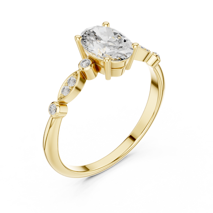 Romantic Oval Cut Engagement Ring