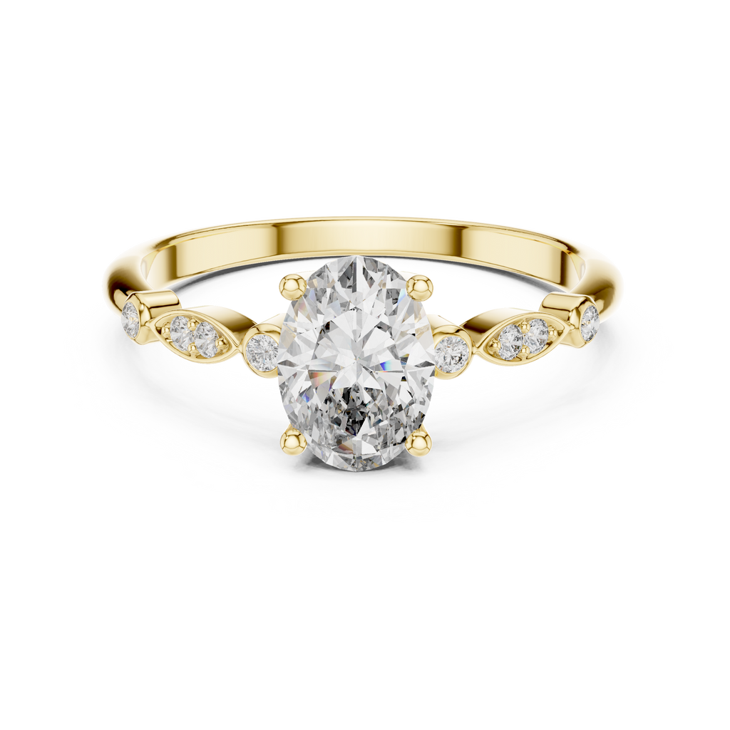 Romantic Oval Cut Engagement Ring