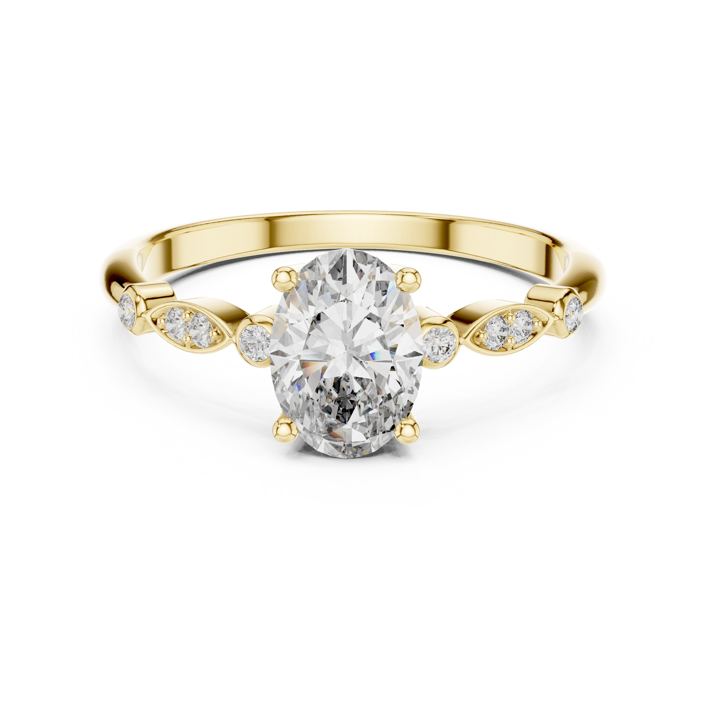 Romantic Oval Cut Engagement Ring