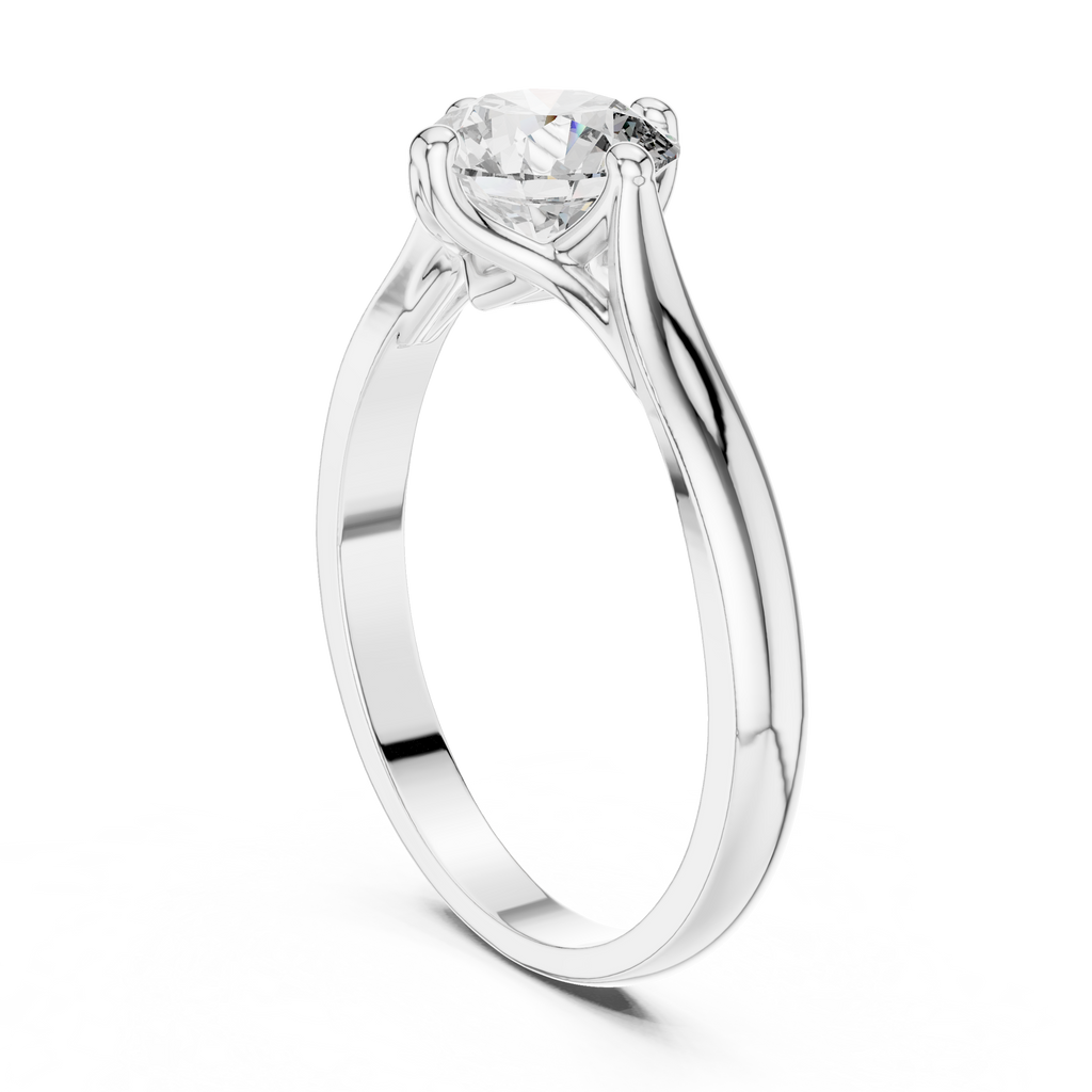 Minimalist Diamond Engagement Ring