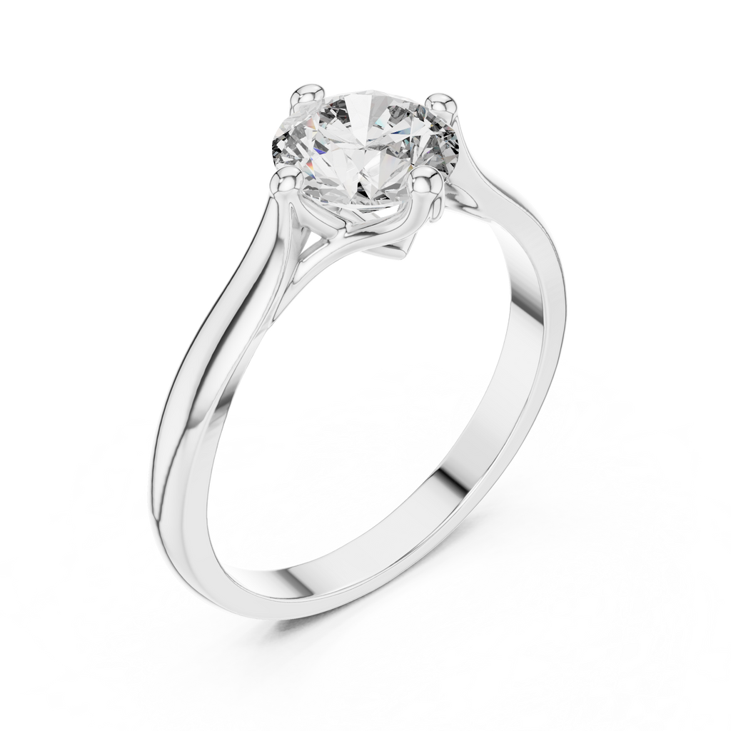 Minimalist Diamond Engagement Ring
