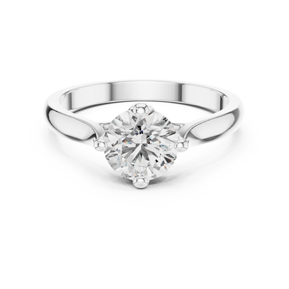 Minimalist Diamond Engagement Ring