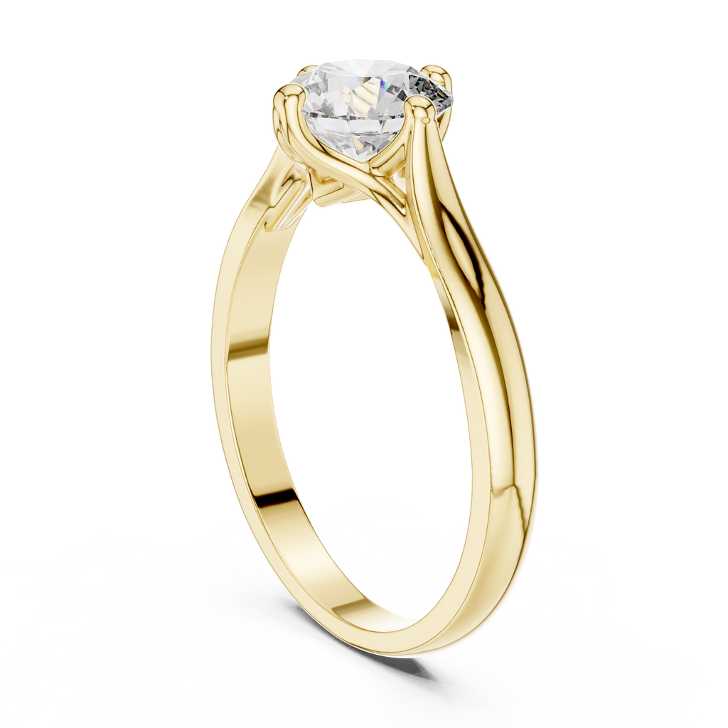 Minimalist Diamond Engagement Ring