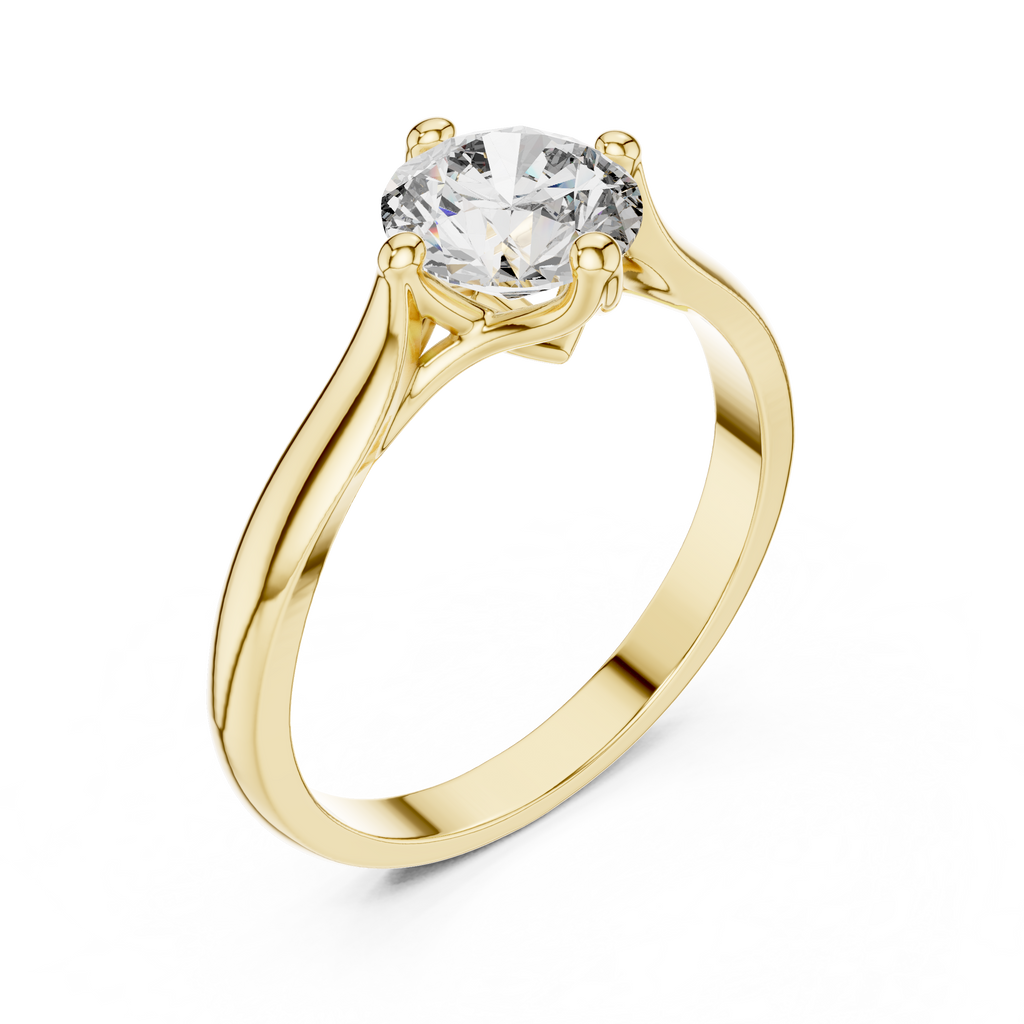Minimalist Diamond Engagement Ring