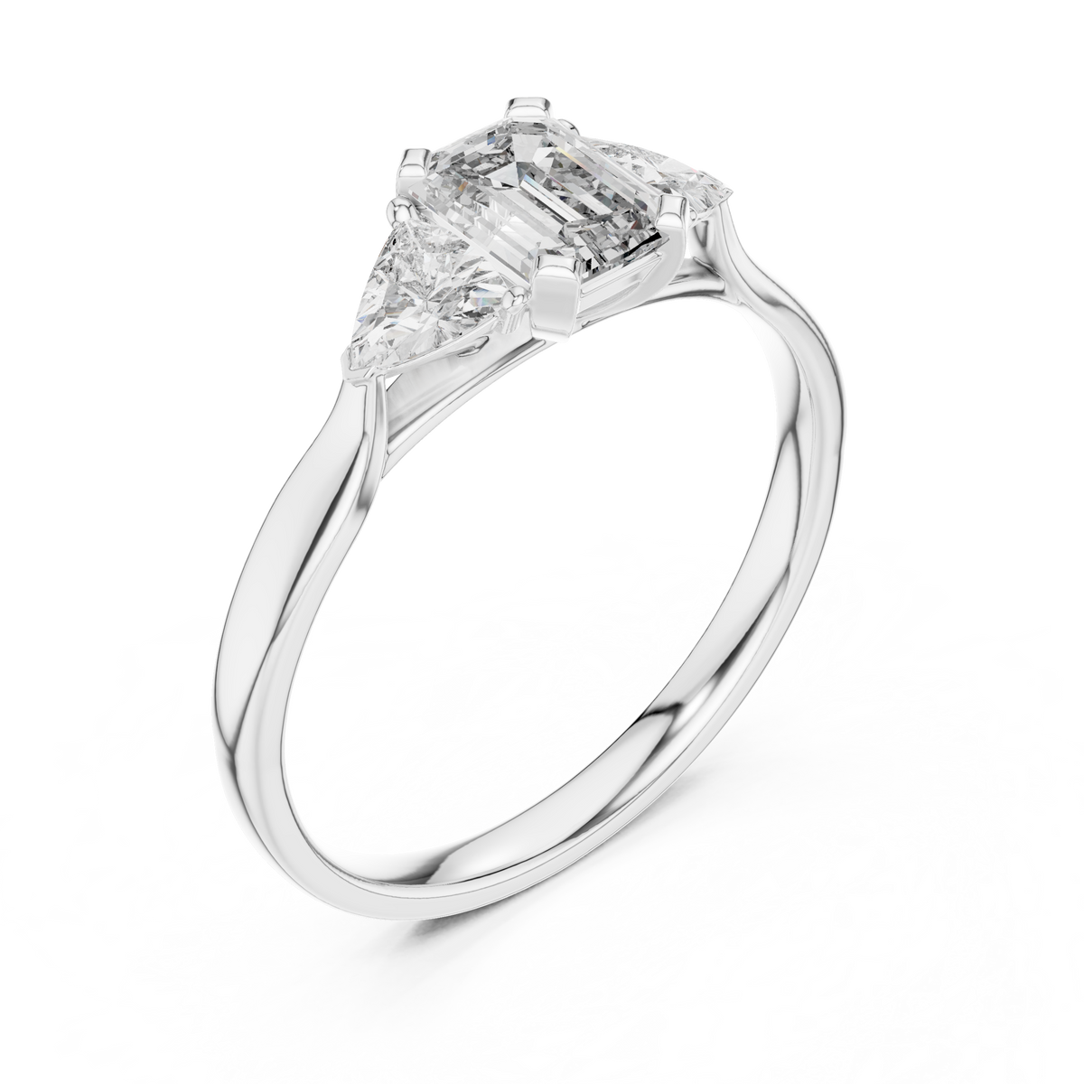 Brilliant Trillion Diamond Ring
