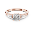 Luxe Tapered Side Stone Diamond Ring