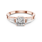 Luxe Tapered Side Stone Diamond Ring