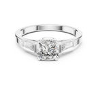 Luxe Tapered Side Stone Diamond Ring