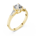 Luxe Tapered Side Stone Diamond Ring