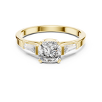 Luxe Tapered Side Stone Diamond Ring