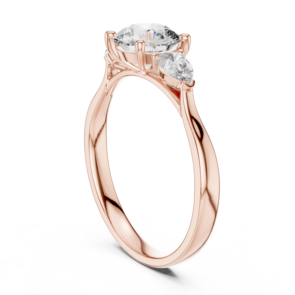 Golden Grace Three Diamond Ring