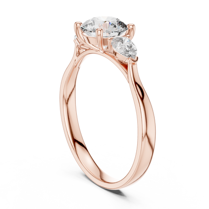 Golden Grace Three Diamond Ring