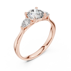 Golden Grace Three Diamond Ring