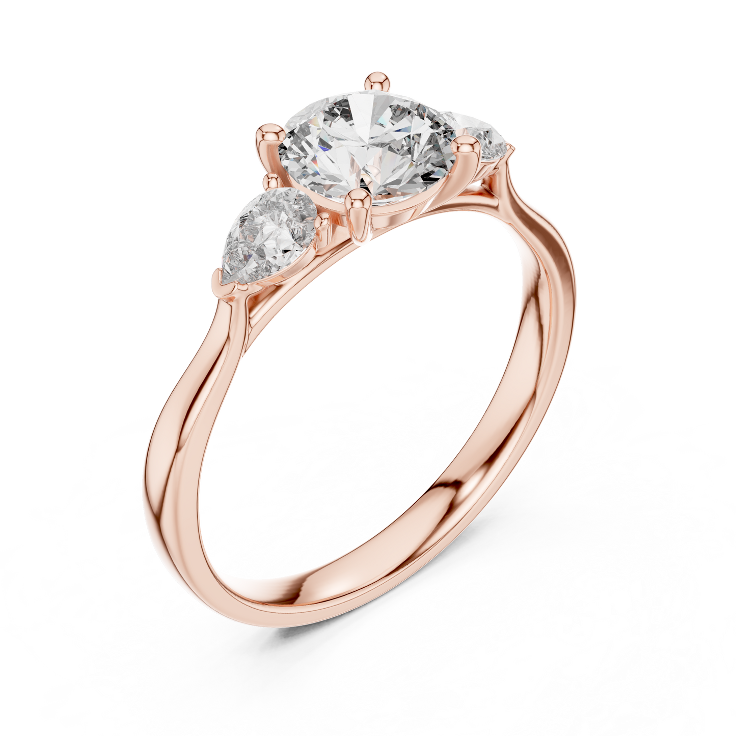 Golden Grace Three Diamond Ring