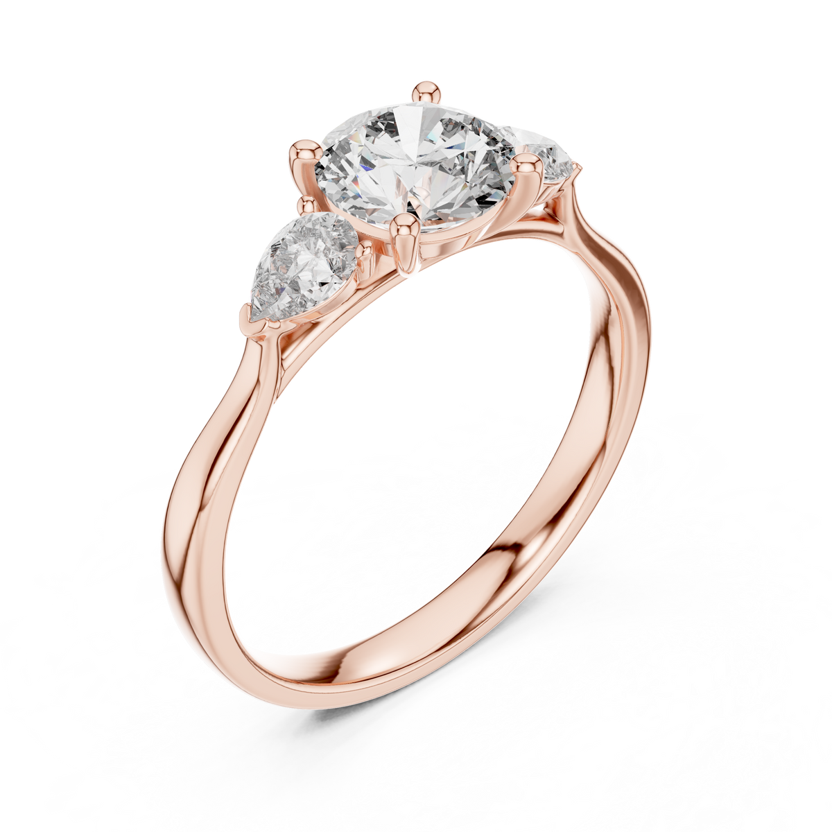Golden Grace Three Diamond Ring