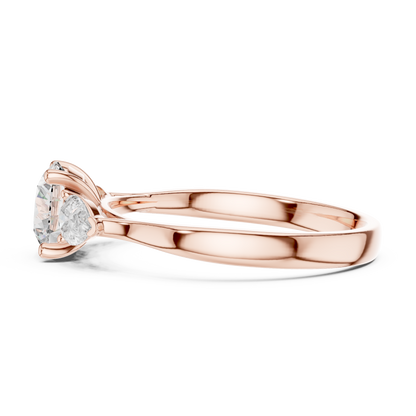 Golden Grace Three Diamond Ring