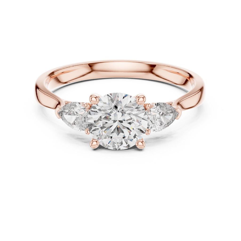 Golden Grace Three Diamond Ring