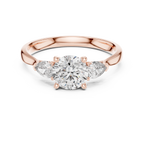 Golden Grace Three Diamond Ring