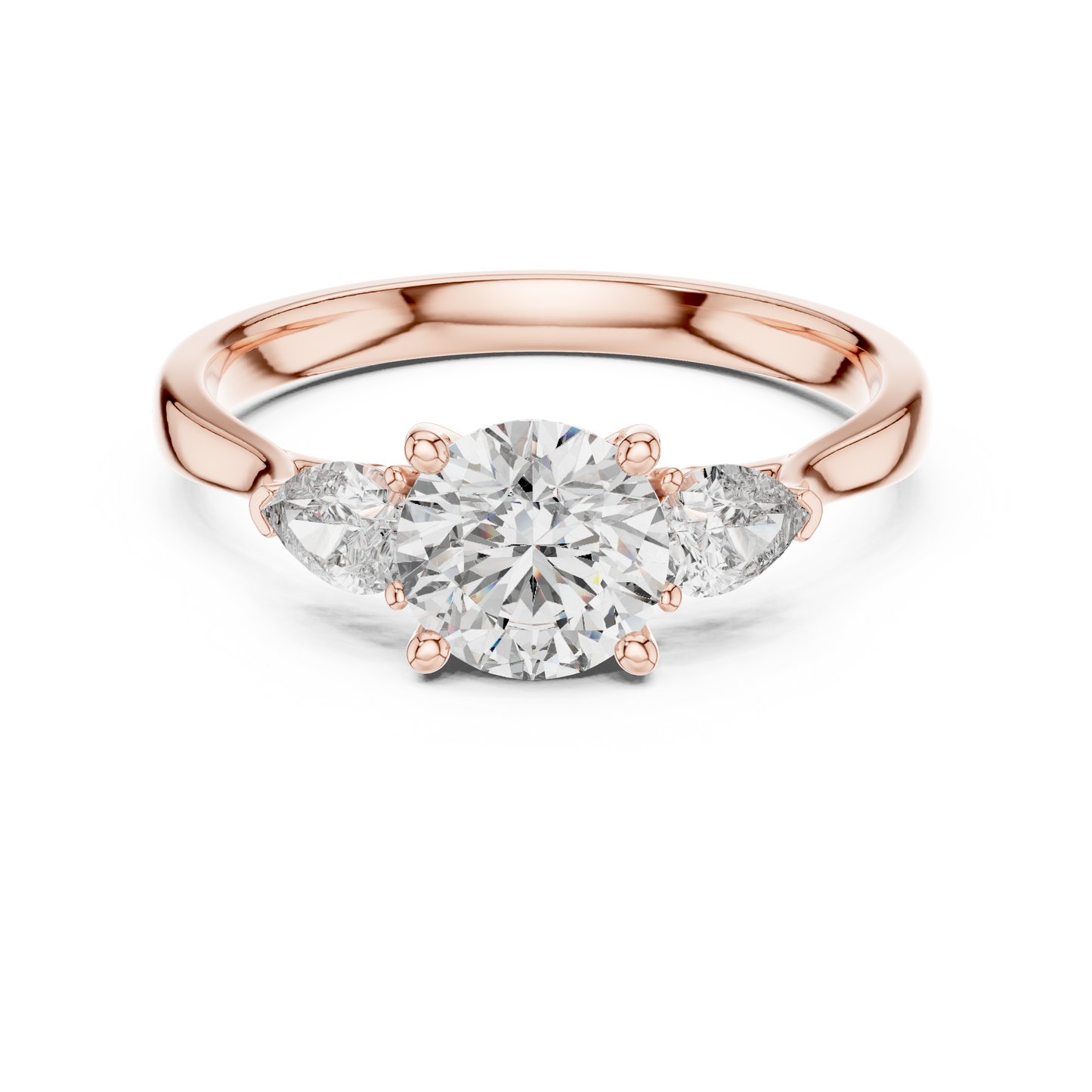Golden Grace Three Diamond Ring