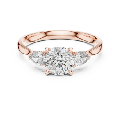Golden Grace Three Diamond Ring