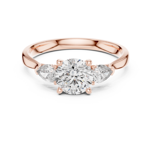 Golden Grace Three Diamond Ring