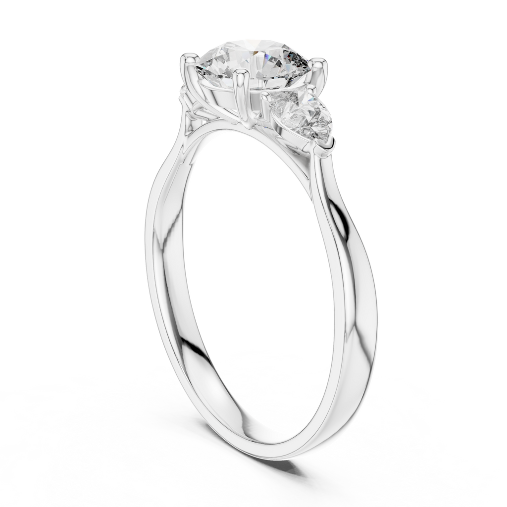Golden Grace Three Diamond Ring