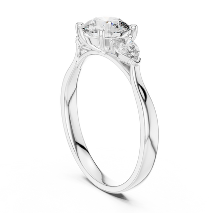 Golden Grace Three Diamond Ring