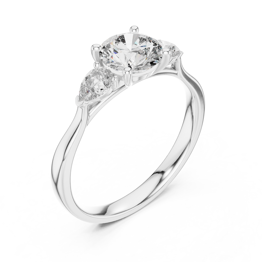 Golden Grace Three Diamond Ring