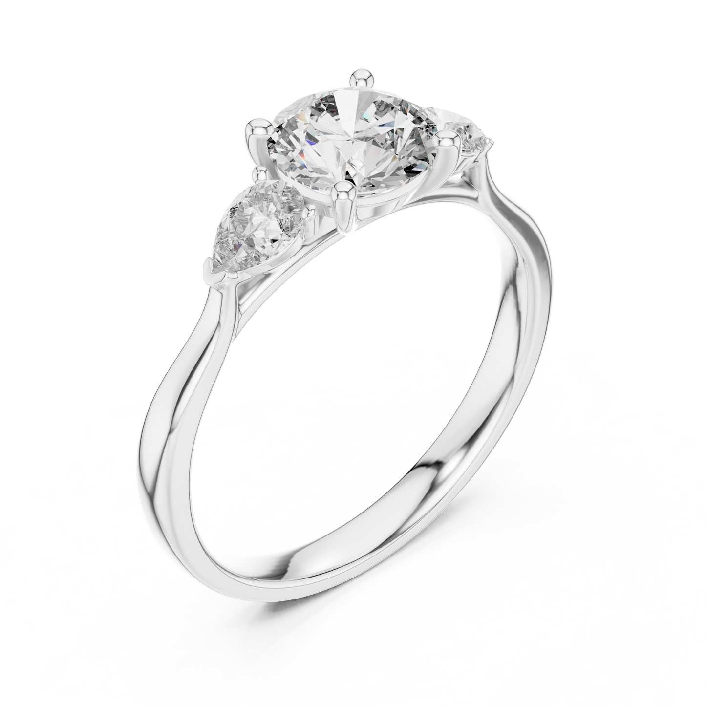 Golden Grace Three Diamond Ring