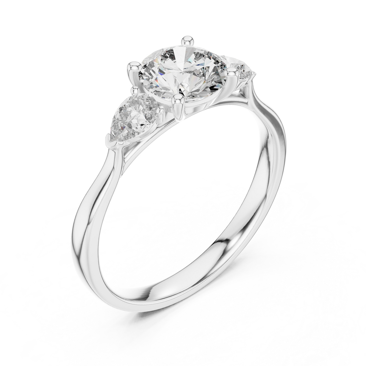 Golden Grace Three Diamond Ring