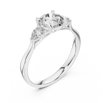 Golden Grace Three Diamond Ring