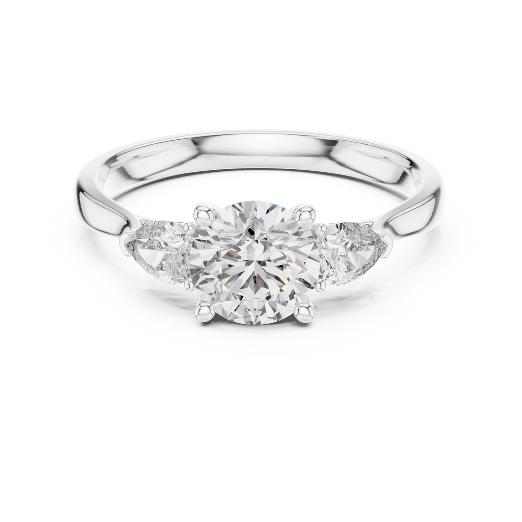 Golden Grace Three Diamond Ring