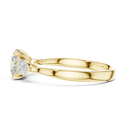Golden Grace Three Diamond Ring