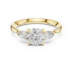 Golden Grace Three Diamond Ring