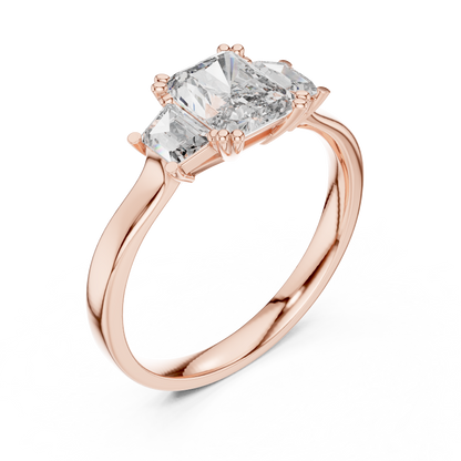 Elegant Gold Emerald Diamond Ring