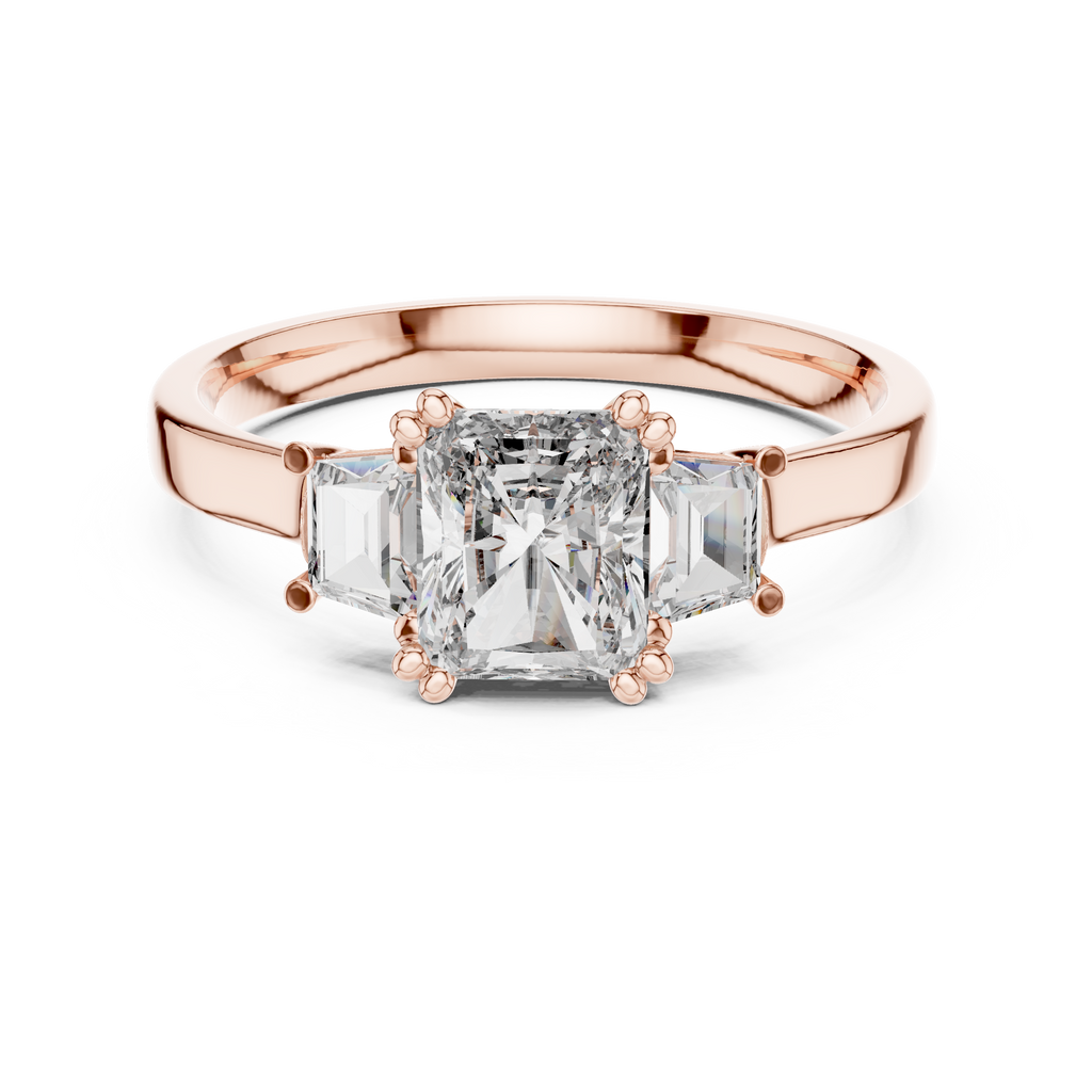Elegant Gold Emerald Diamond Ring