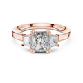 Elegant Gold Emerald Diamond Ring