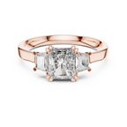 Elegant Gold Emerald Diamond Ring