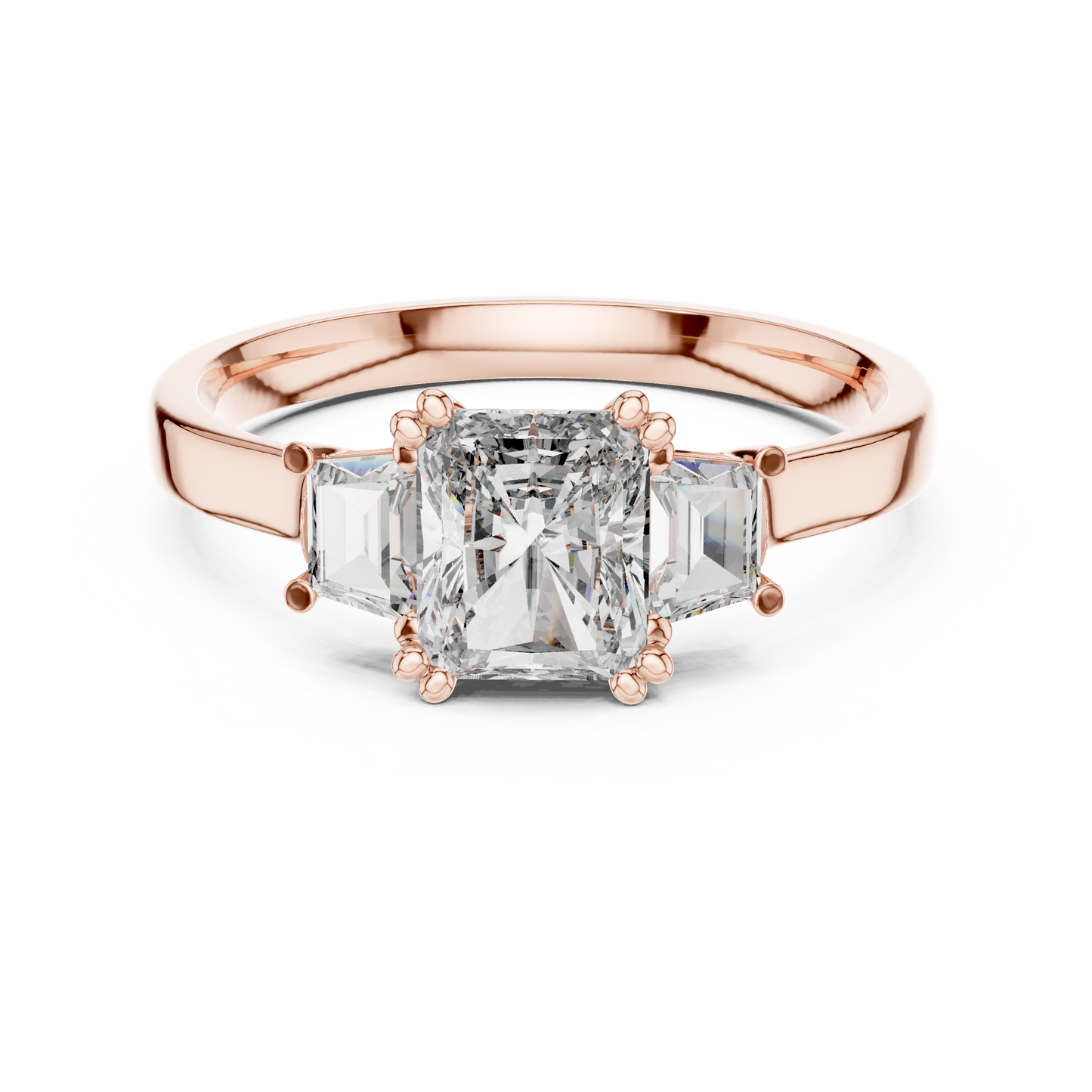 Elegant Gold Emerald Diamond Ring