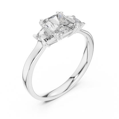 Elegant Gold Emerald Diamond Ring
